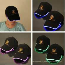Chapeau clignotant de LED avec le logo imprimé